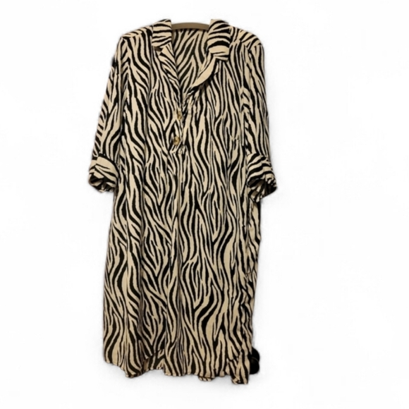 Millenium Dresses & Skirts - Black and white zebra striped shirt dresss.  2x E #13